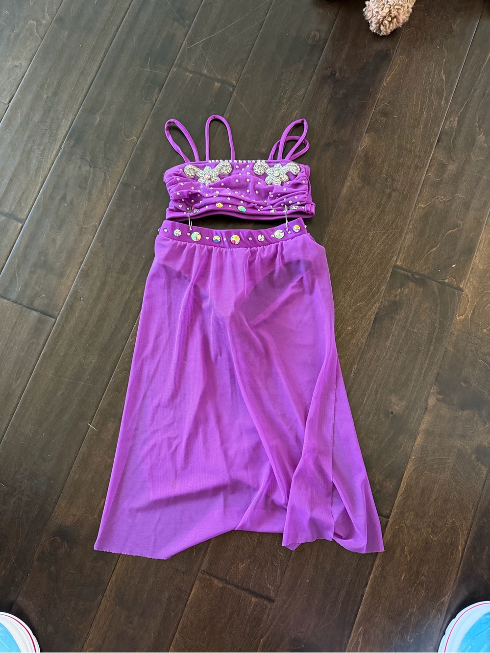 Purple Kids Dance Costume Two-Piece Set